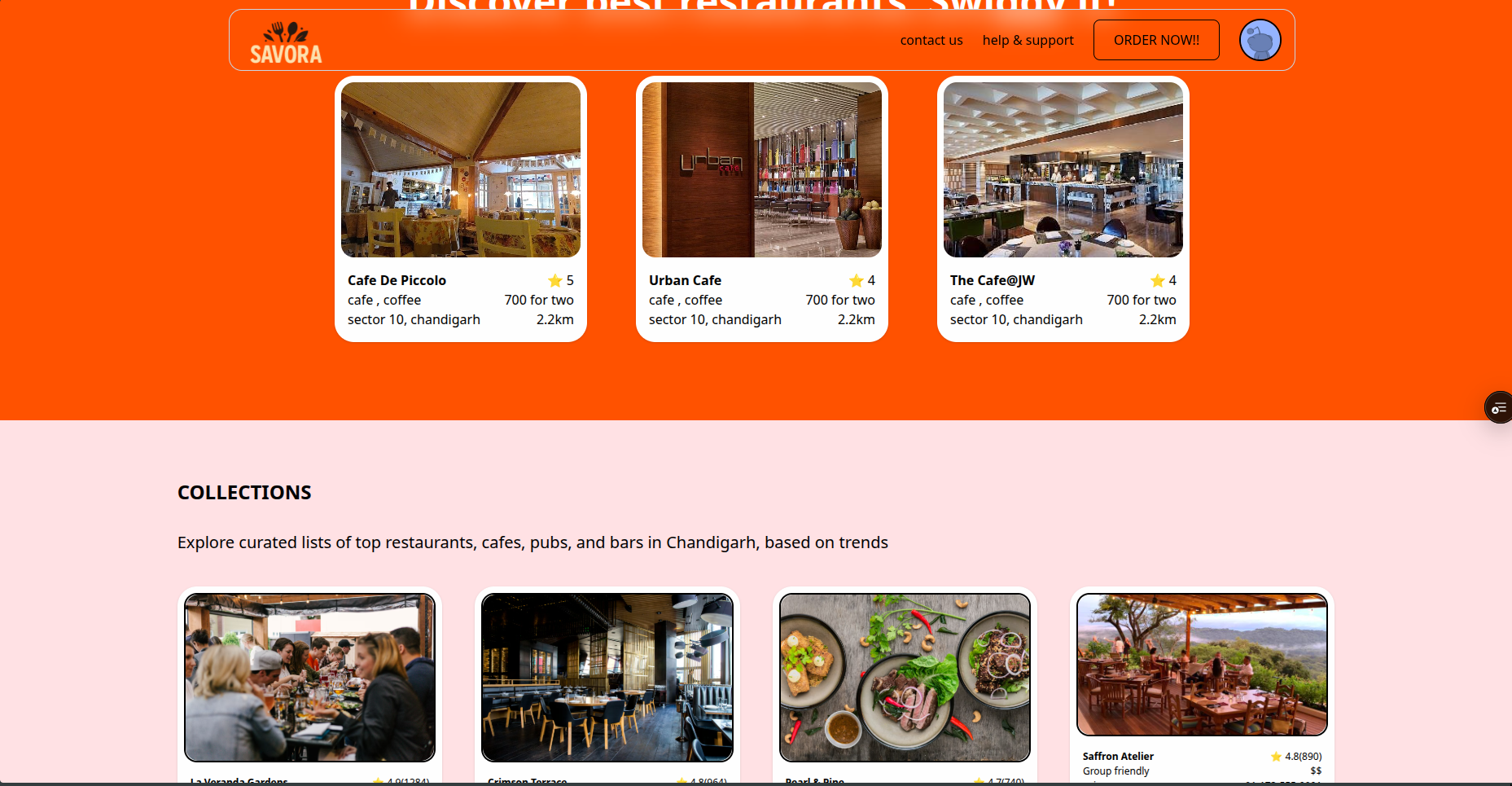 Restaurant website